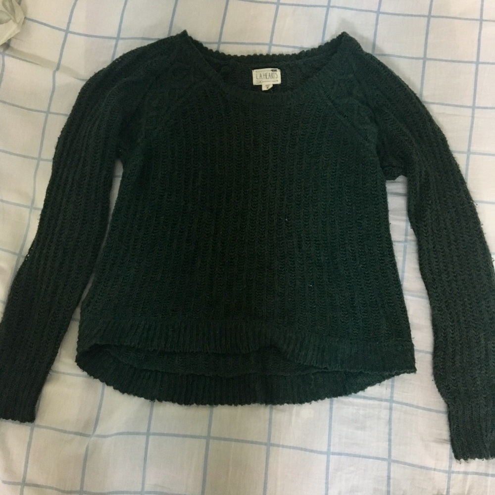 forest green knitted sweater